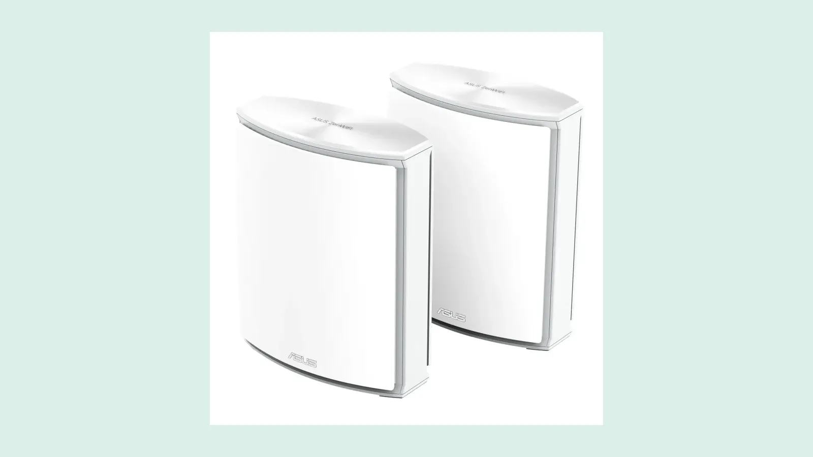 ZenWiFi BN12 ชุด 2 ตัว ระบบ Mesh Wi-Fi 8 ของ ASUS ตัวเครื่องสีขาวทรงตั้ง