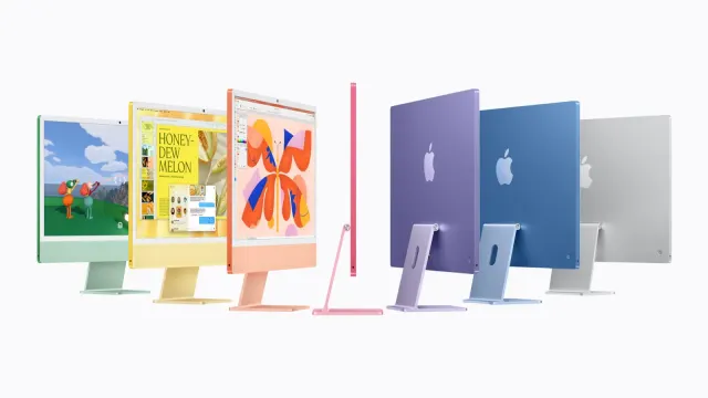 iMac M6 ราคาไทยเริ่ม 52,900 บาท: iMac ชิป M6 ทั้ง 7 สีวางเรียงกัน