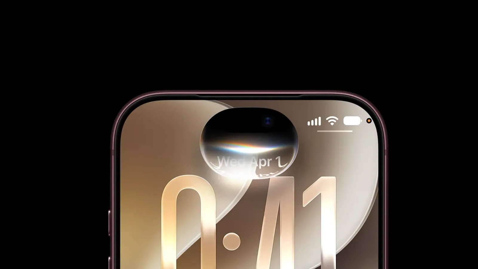 iPhone แสดงหน้าล็อกพร้อมแสงของ Siri ใน Dynamic Island ภาพประกอบ iOS 27.2 มีอะไรใหม่