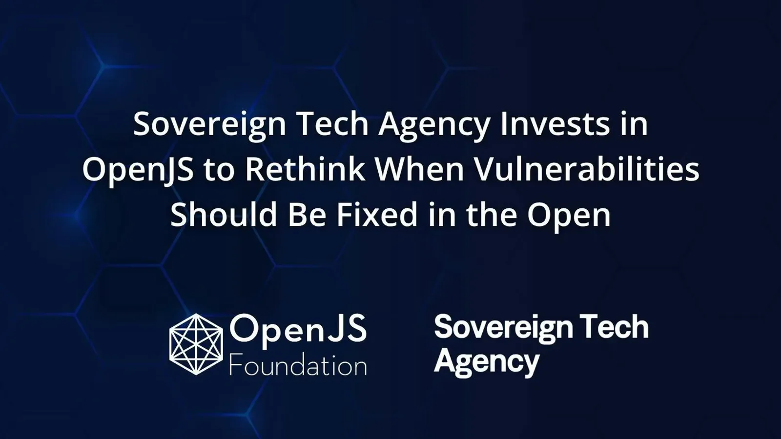ภาพประกาศ Sovereign Tech Agency ลงทุนใน OpenJS เพื่อวิจัยว่า Node.js แก้ช่องโหว่แบบเปิดได้ในกลุ่มใด