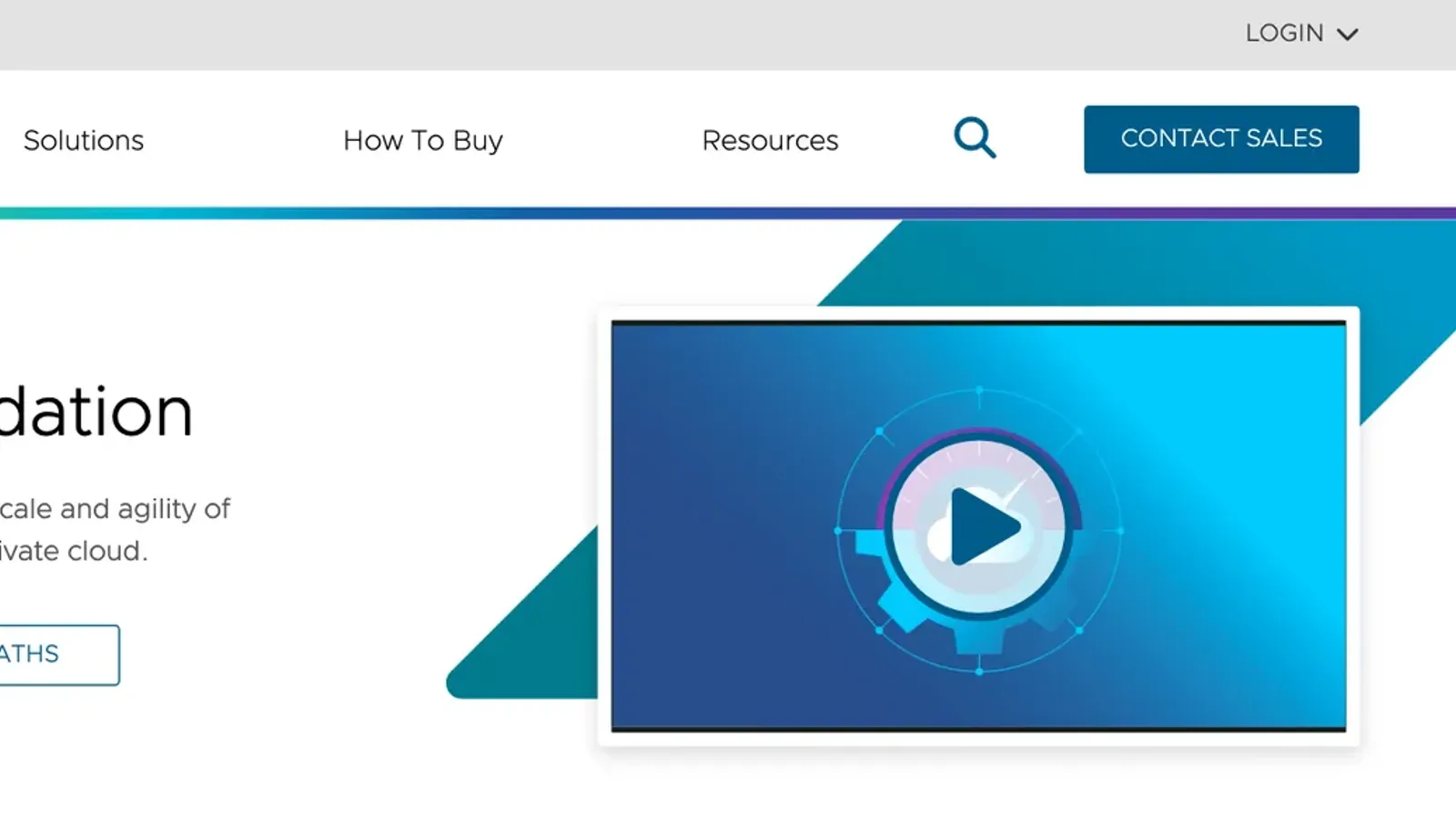 หน้าเว็บผลิตภัณฑ์ VMware Cloud Foundation ของ VMware by Broadcom ซึ่งเป็นแกนของสัญญา VMware 10 ปีกับ NTT DOCOMO