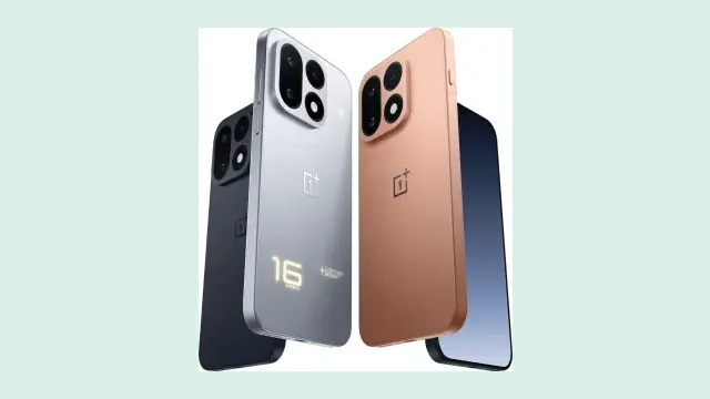 OnePlus 16 ทั้งสามสี ได้แก่สีเข้ม สีเงิน และสีส้มทองแดง จากเว็บไซต์ OnePlus จีน