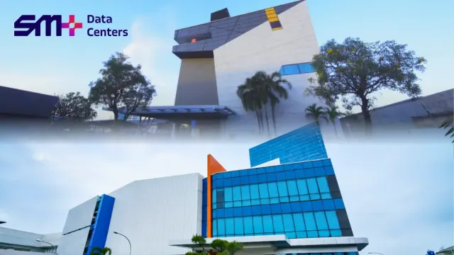 ภาพอาคารดาต้าเซ็นเตอร์พร้อมโลโก้ SM+ Data Centers ที่ SM+ เผยแพร่ประกอบประกาศซื้อธุรกิจดาต้าเซ็นเตอร์องค์กรของ PDG ในอินโดนีเซีย