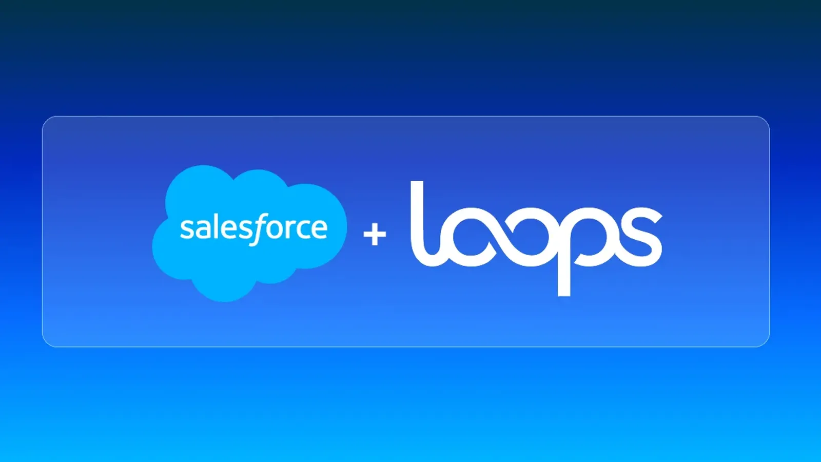 โลโก้ Salesforce และ Loops ภาพประกอบประกาศของ Salesforce เรื่องการซื้อ Loops แพลตฟอร์มวิเคราะห์ข้อมูลด้วย AI