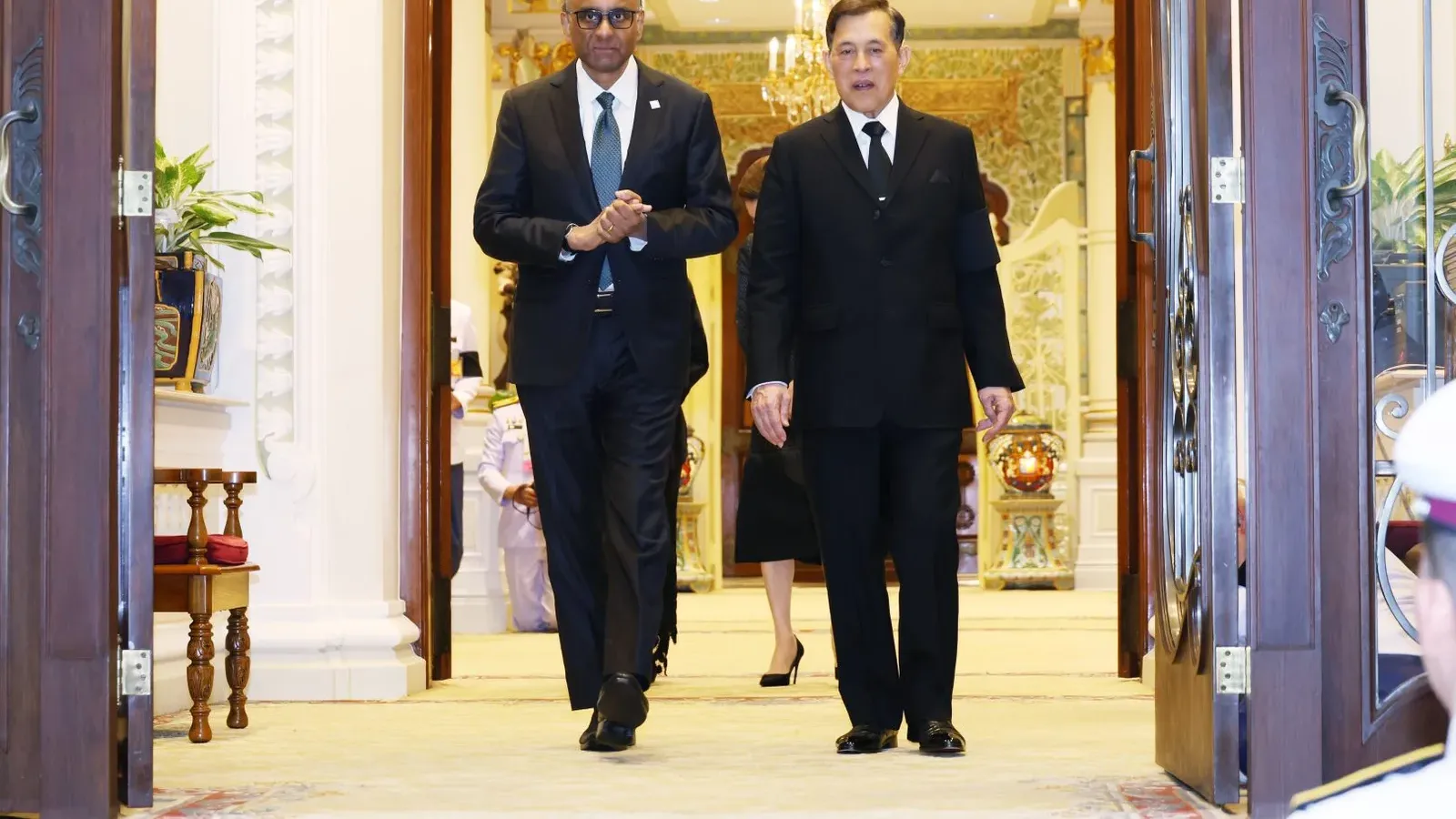ประธานาธิบดีสิงคโปร์ นายทาร์มัน ชันมูการัตนัม ภายใน พระที่นั่งอัมพรสถาน พระราชวังดุสิต วันที่ 12 ตุลาคม 2569