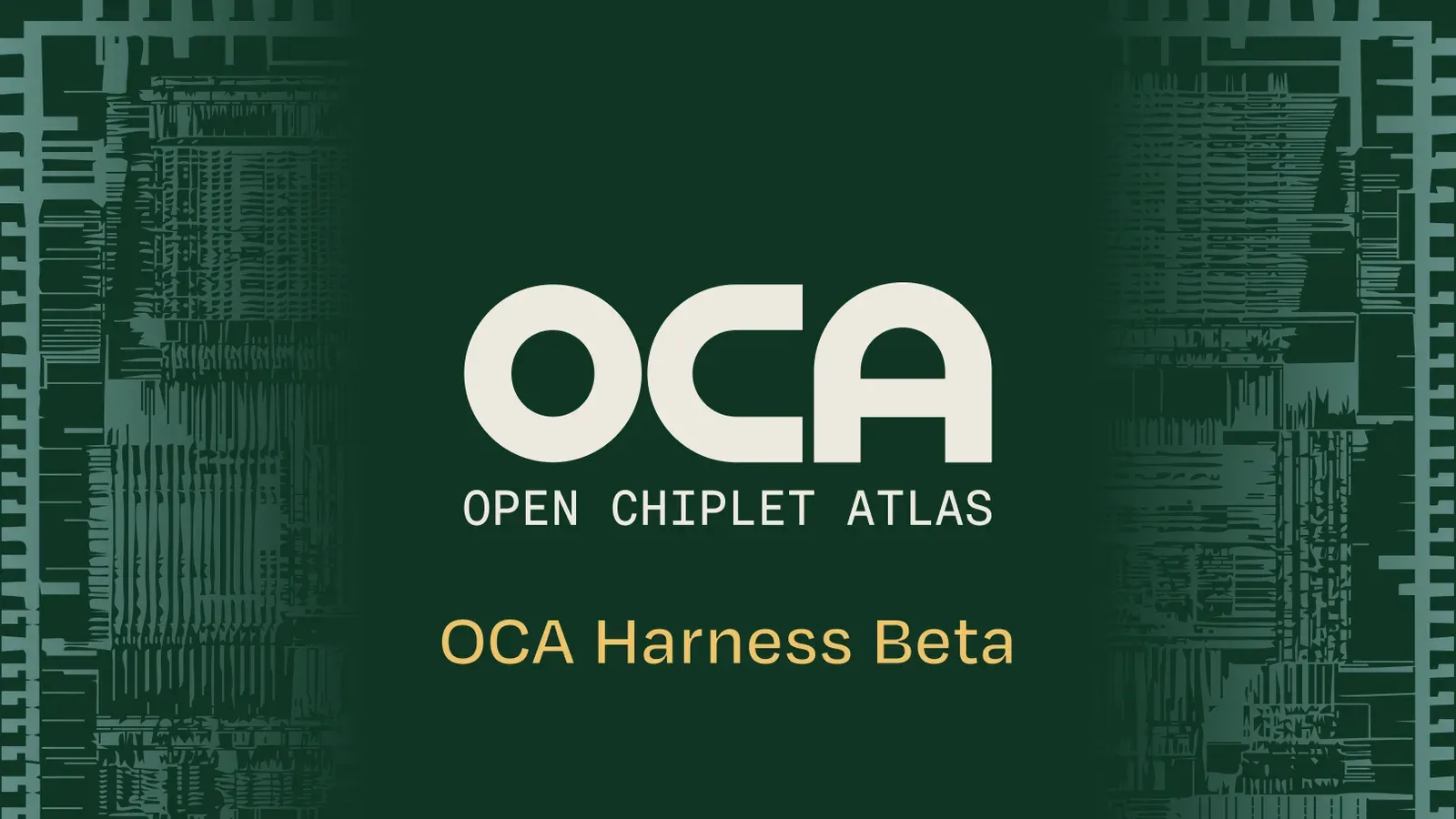 ภาพประกาศ OCA Harness โอเพนซอร์สรุ่นเบต้าของ Tenstorrent พร้อมโลโก้ Open Chiplet Atlas