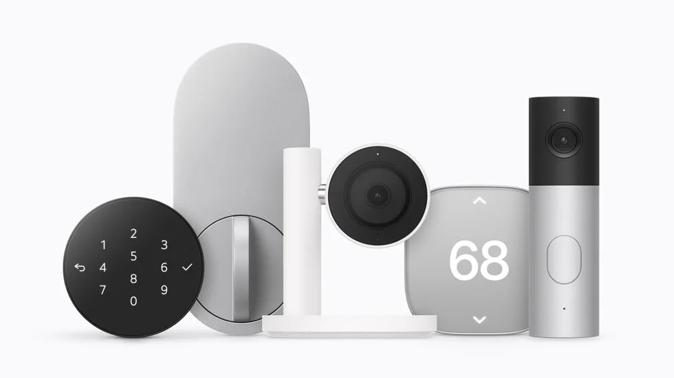อุปกรณ์ชุด Apple Home Collection กลอนประตู เทอร์โมสแตต กล้อง และกริ่งประตูแบบมีกล้อง