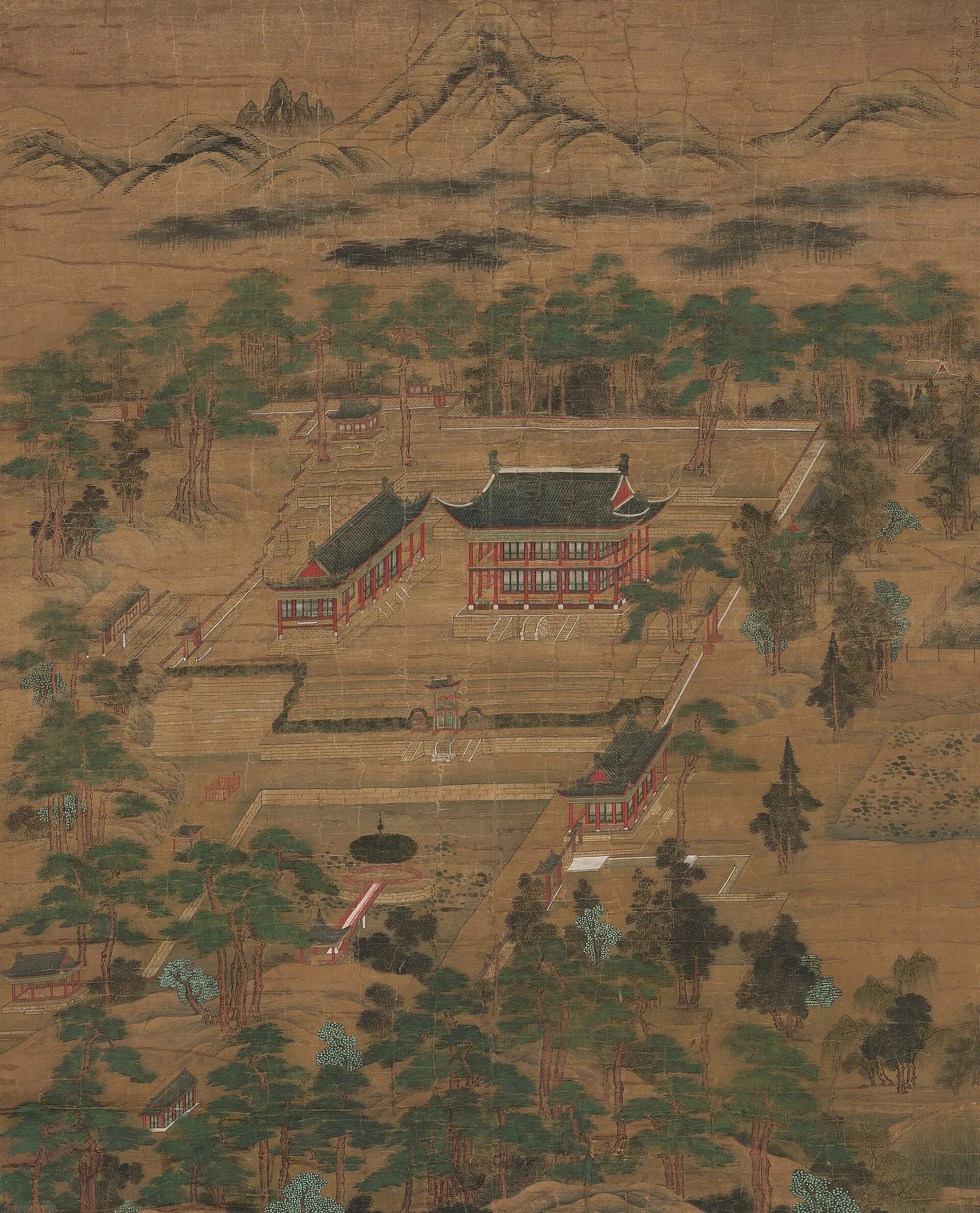ภาพวาดหอกยูจังกักในสวนลับของพระราชวังชางด็อกกุง ฝีมือคิมฮงโด ปี 1776