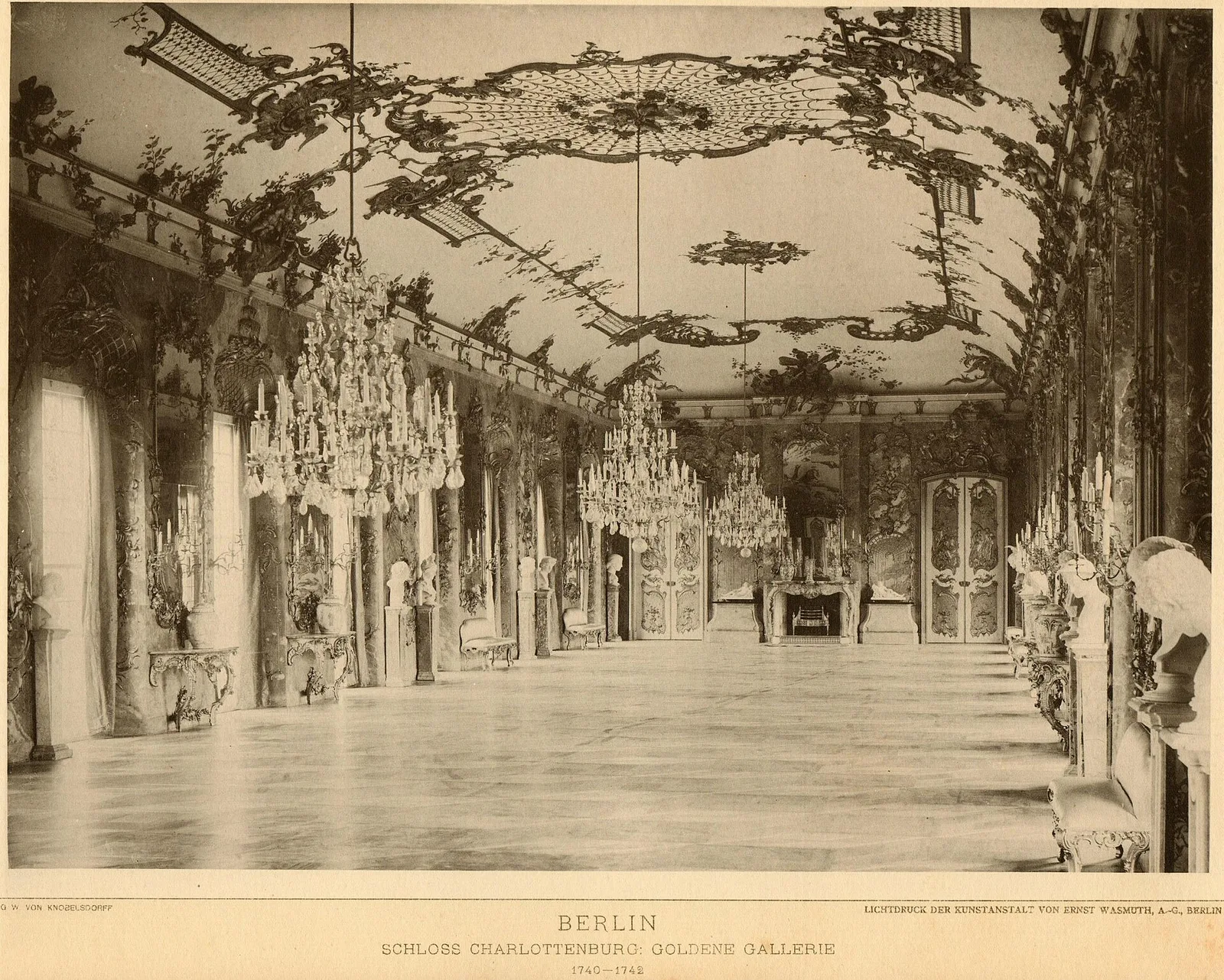 Golden Gallery ของพระราชวังชาร์ลอตเทนบวร์กในภาพปี 1889