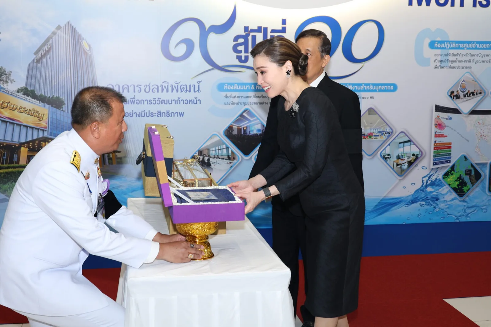 บริเวณนิทรรศการ โถงชั้น 1 อาคารชลพิพัฒน์ สำนักงานทรัพยากรน้ำแห่งชาติ