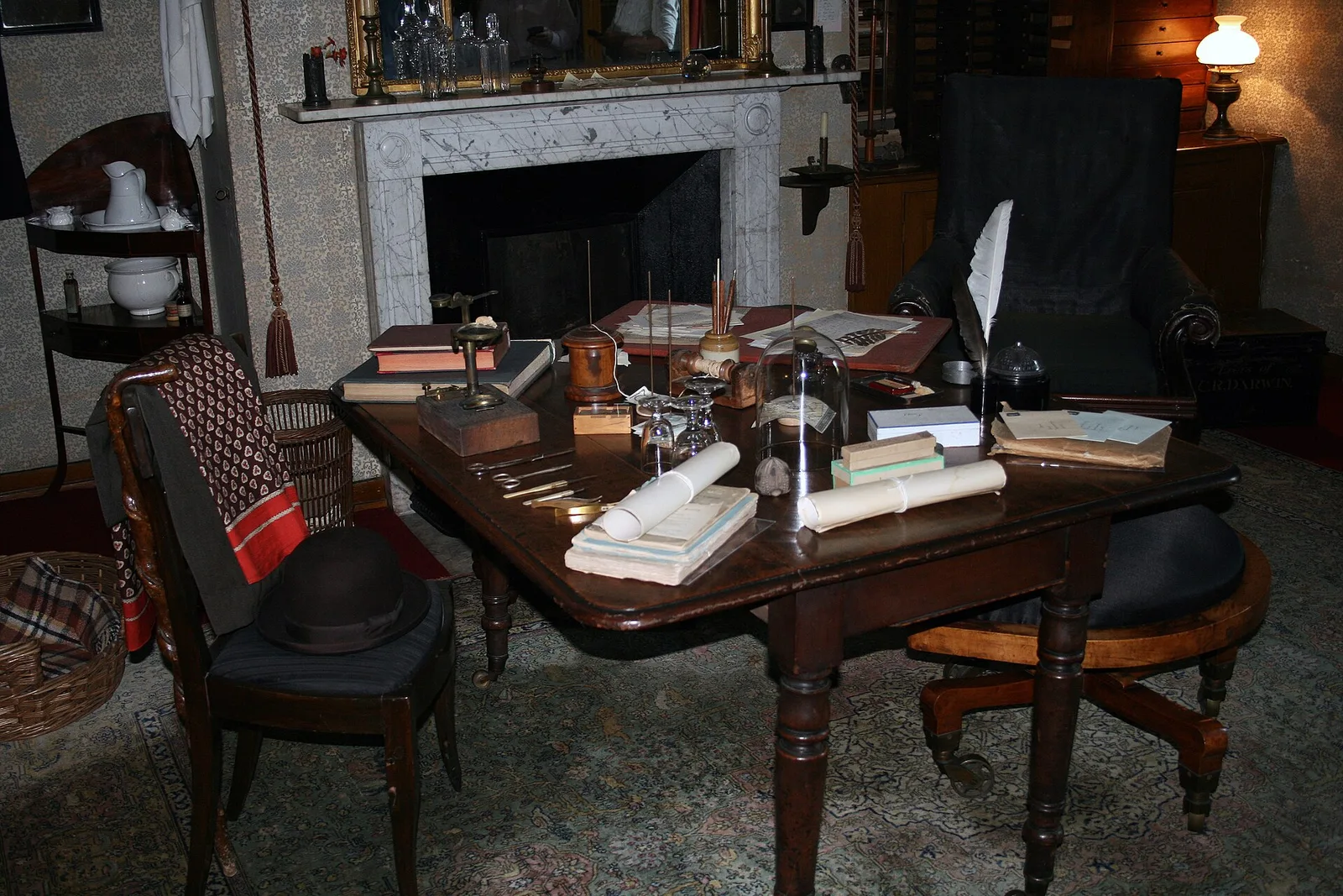 ห้องทำงานของ Darwin ในบ้านดาร์วิน ภาพถ่ายเมื่อ 24 เมษายน 2011