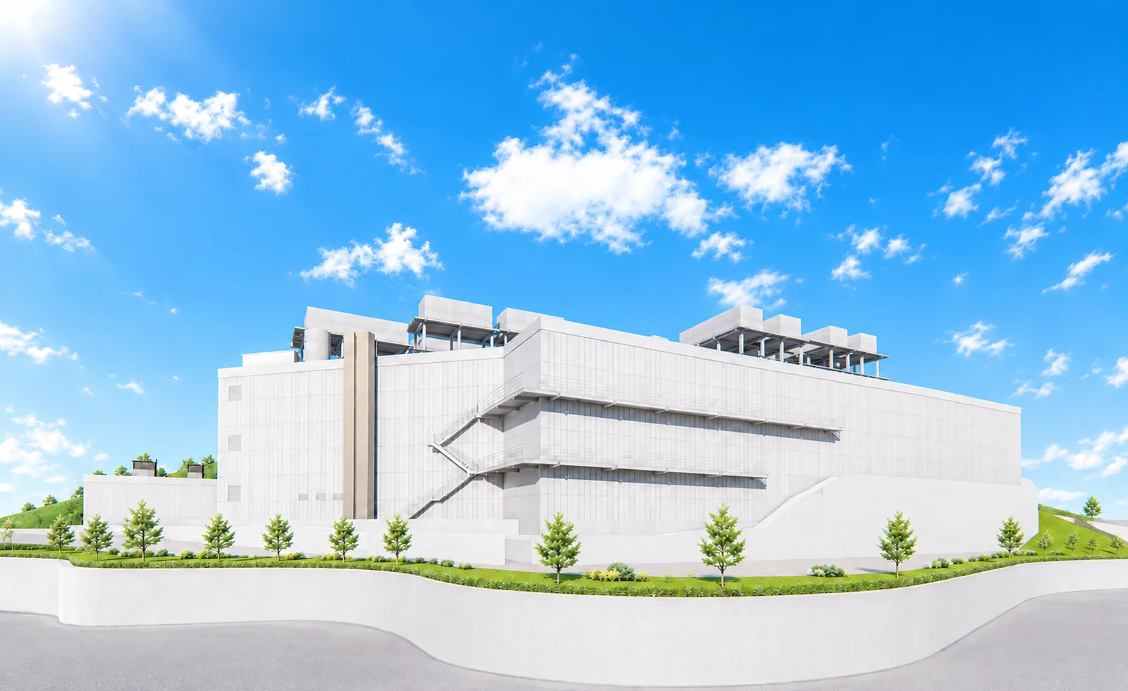 ภาพจำลองอาคารดาต้าเซ็นเตอร์ KIX15 ของ Digital Realty ในญี่ปุ่น