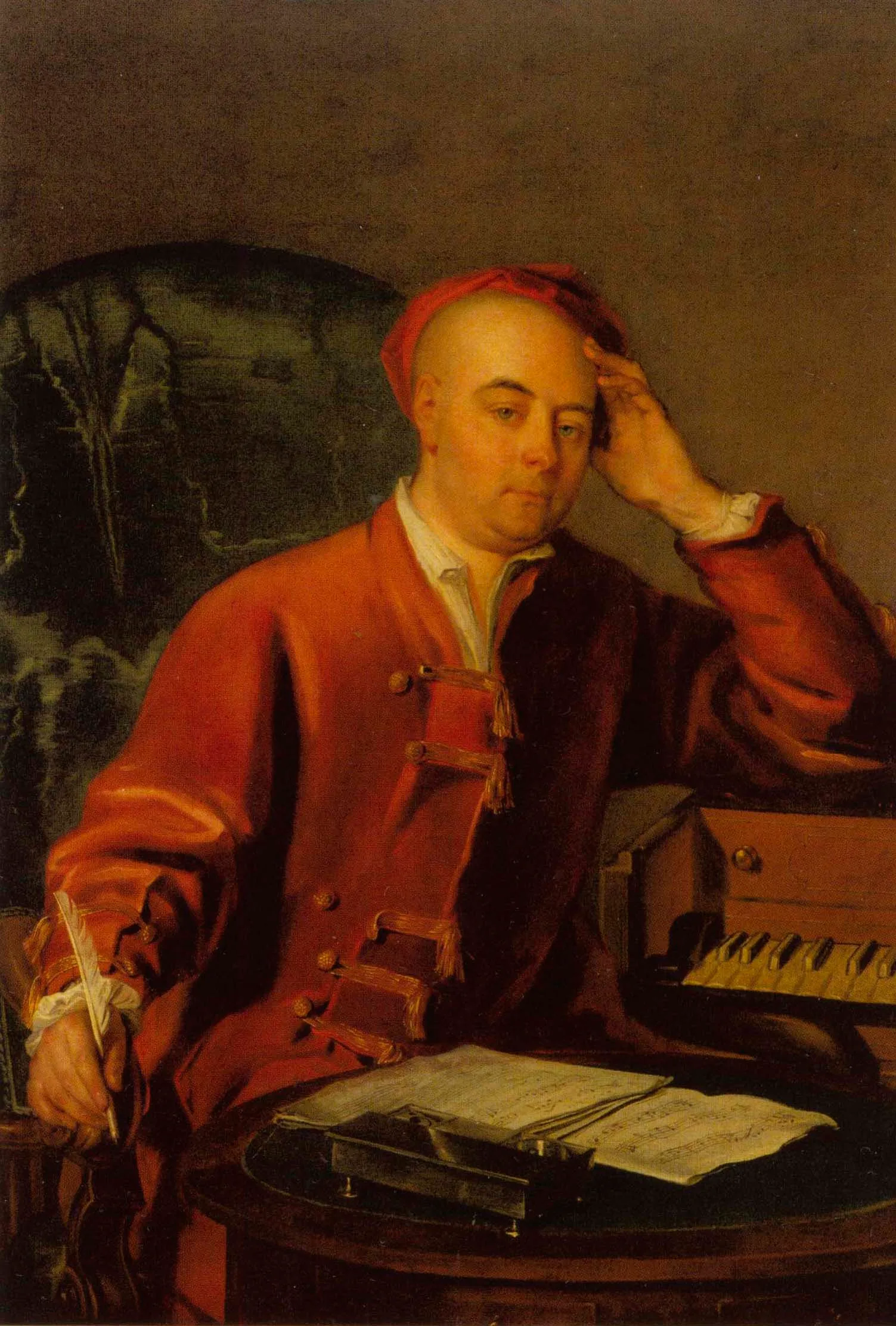 ภาพเหมือน George Frideric Handel โดย Philippe Mercier ราวปี 1730