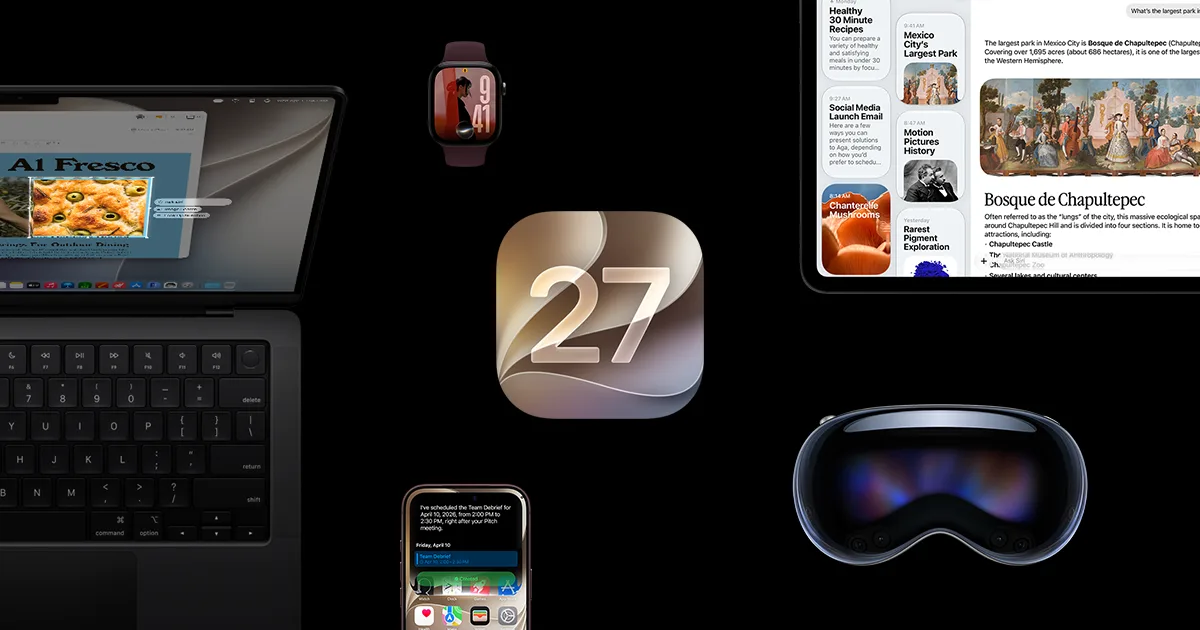 iOS 27 บนอุปกรณ์ Apple หลายชนิด