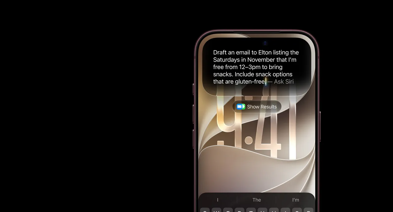 iPhone แสดงการสั่ง Siri ร่างอีเมล