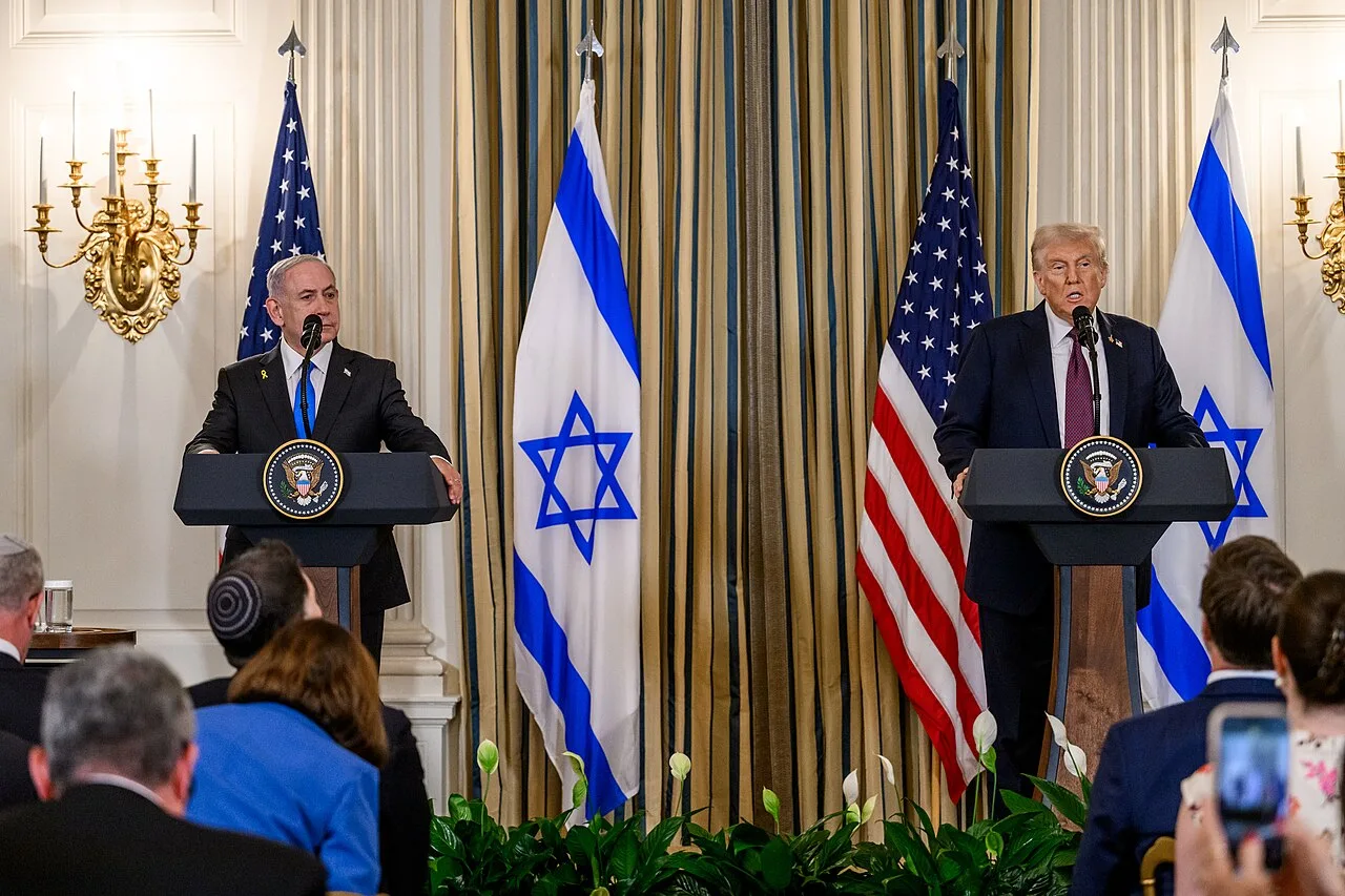 Benjamin Netanyahu นายกรัฐมนตรีอิสราเอล แถลงข่าวร่วมกับ Donald Trump ที่ทำเนียบขาว 29 กันยายน 2025