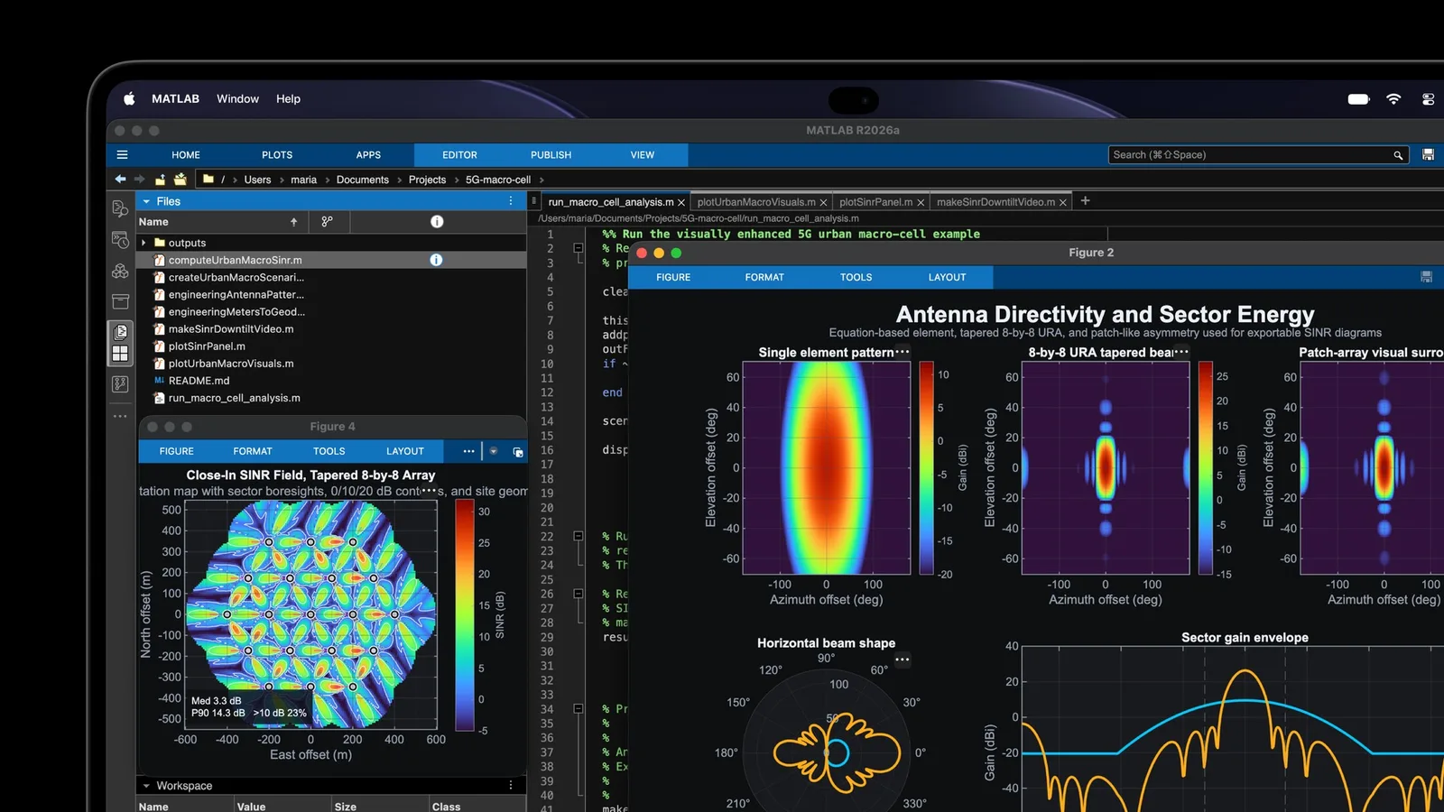 MacBook Pro จอ PROLED XDR แสดงโปรแกรม MATLAB