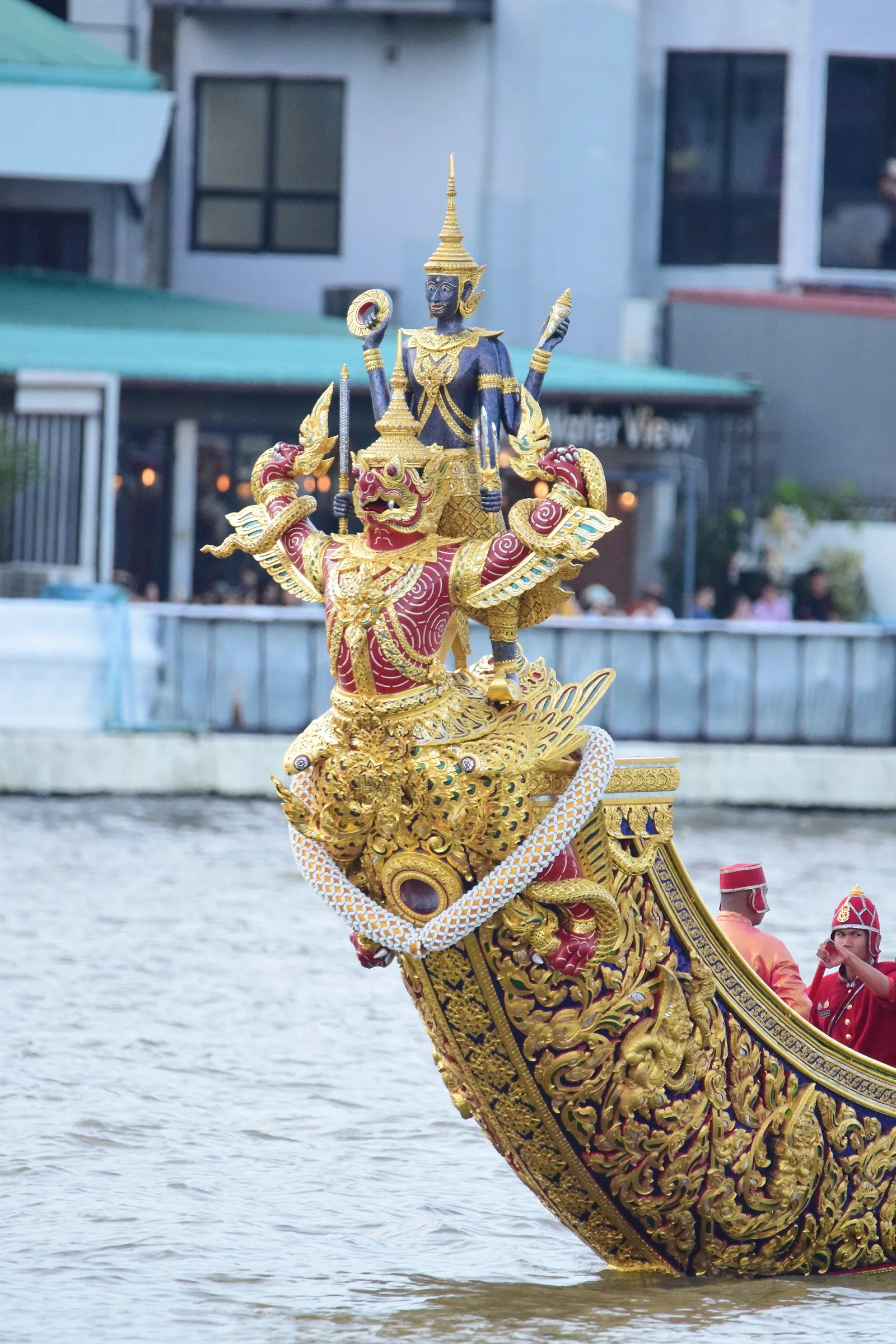 โขน เรือพระที่นั่งนารายณ์ทรงสุบรรณ รัชกาลที่ 9 ในการซ้อมขบวน พ.ศ. 2567
