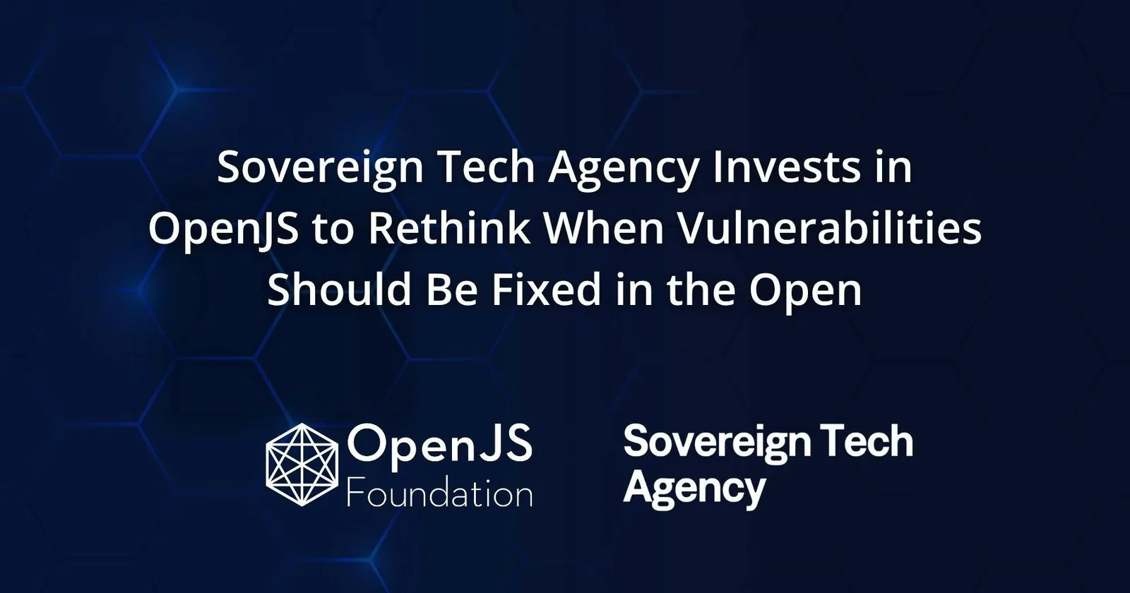 ภาพประกาศ Sovereign Tech Agency ลงทุนใน OpenJS เพื่อวิจัยว่า Node.js แก้ช่องโหว่แบบเปิดได้ในกลุ่มใด