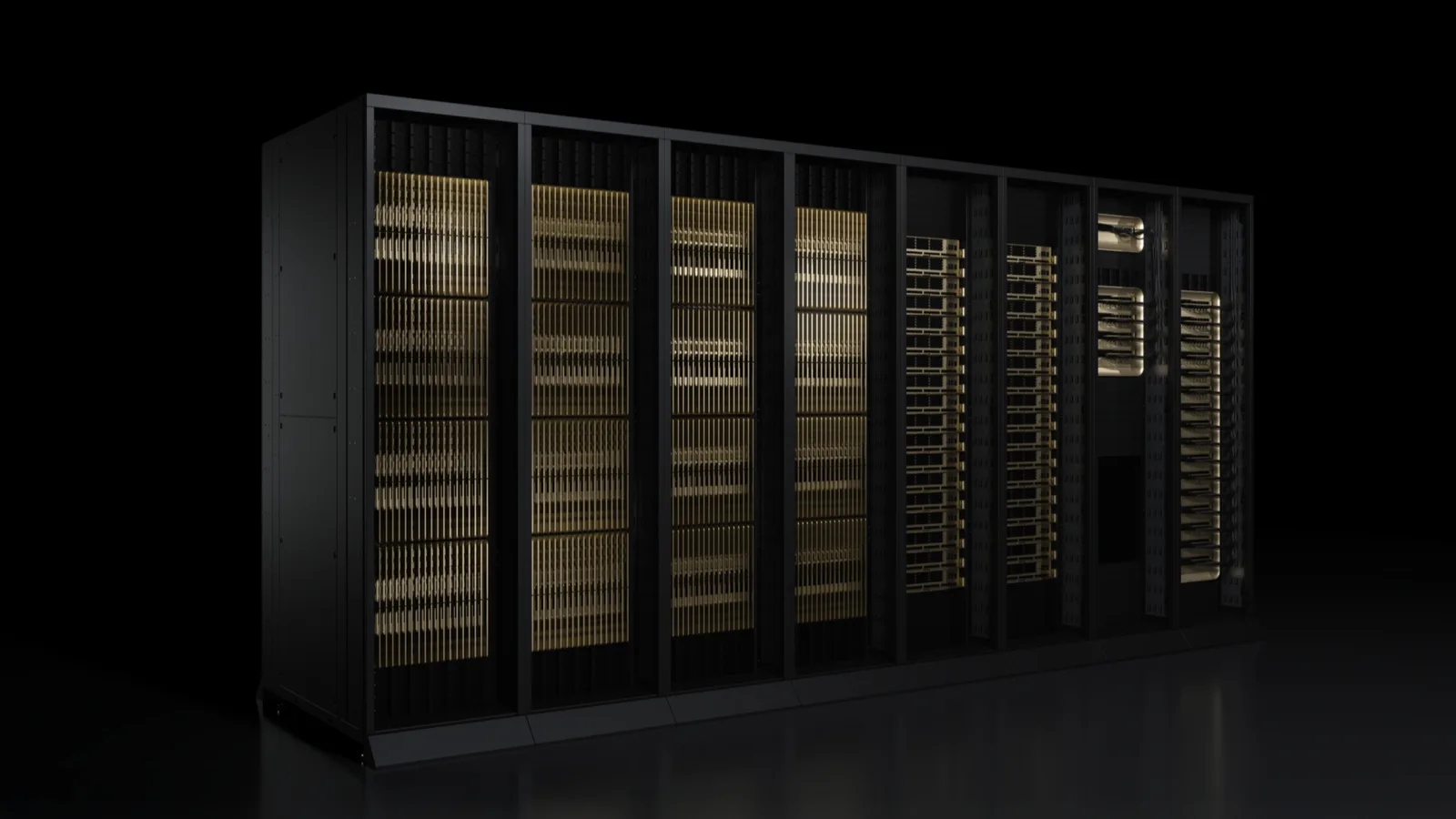 ภาพแร็กจาก NVIDIA ประกอบหัวข้อระบบไฟ 800 VDC ของแพลตฟอร์ม DSX
