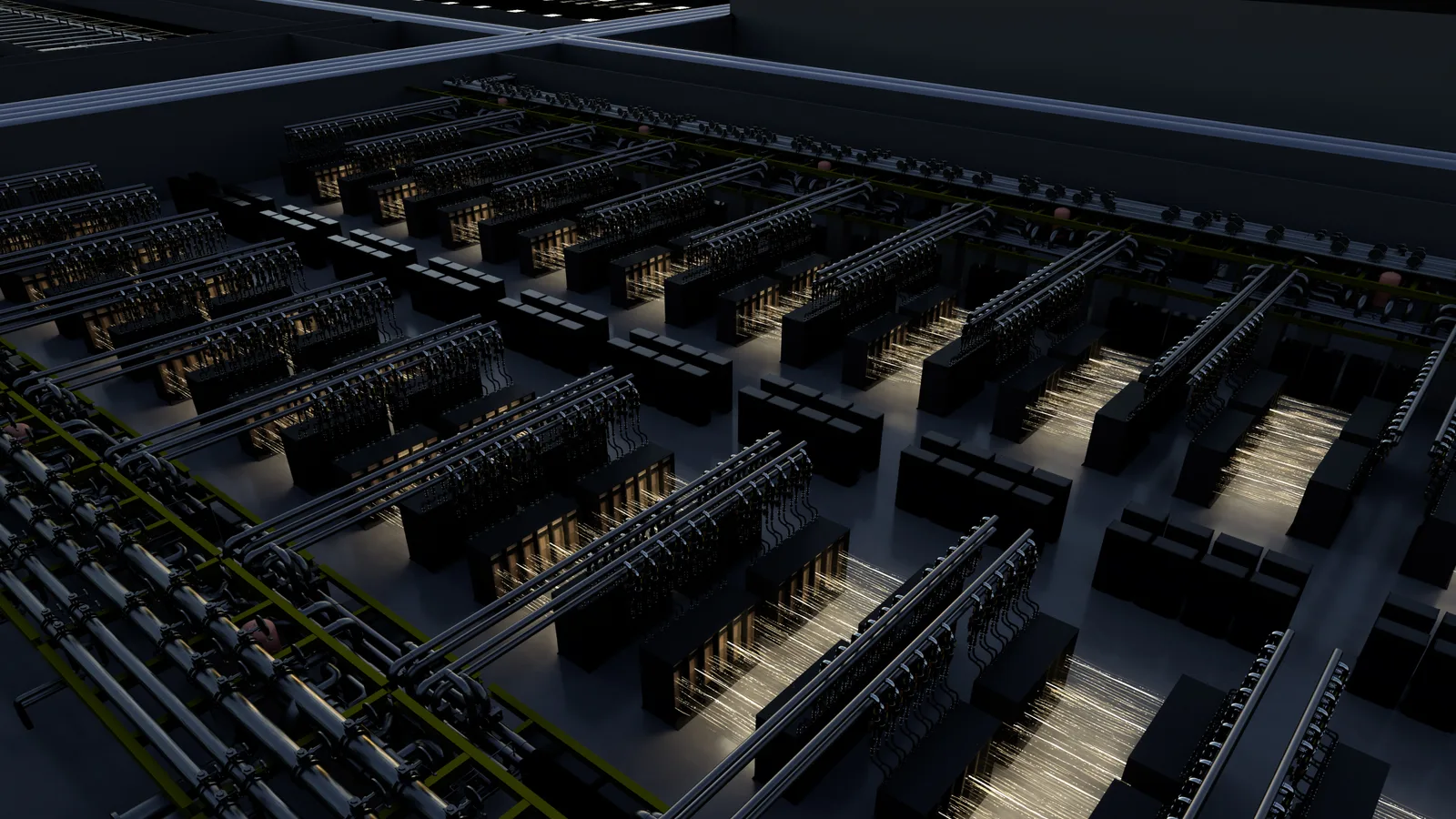 ภาพจำลองภายในห้องเครื่องจากหน้า DSX MaxLPS ของ NVIDIA