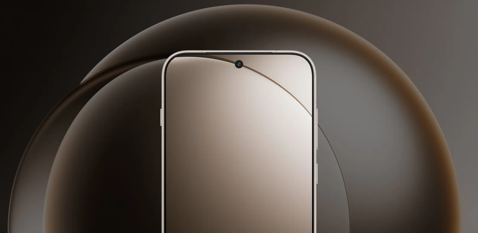 ด้านหน้าของ OnePlus 15 ขอบเครื่องสีทราย จอแบบเจาะรูกล้องหน้า จากหน้าสินค้าบนเว็บไซต์ OnePlus ประเทศไทย