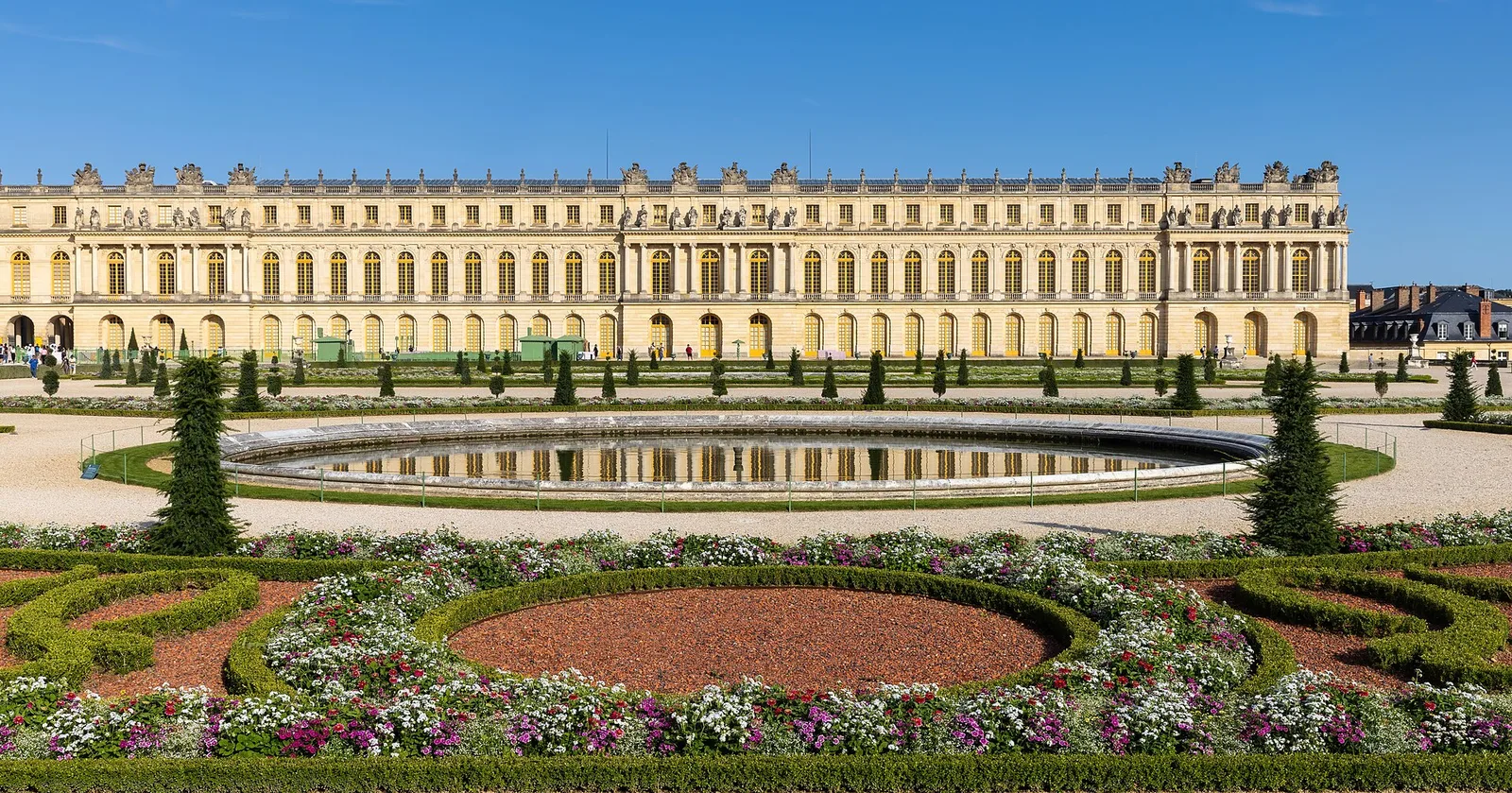 Parterre du Midi และสระน้ำหน้าพระราชวังแวร์ซาย