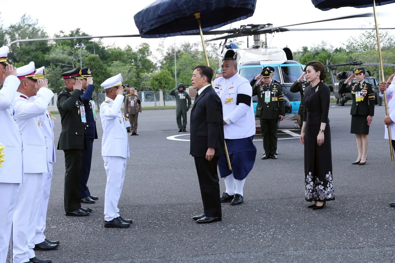 เฮลิคอปเตอร์ระหว่างการเดินทางไปจังหวัดปัตตานี วันที่ 10 ตุลาคม 2569