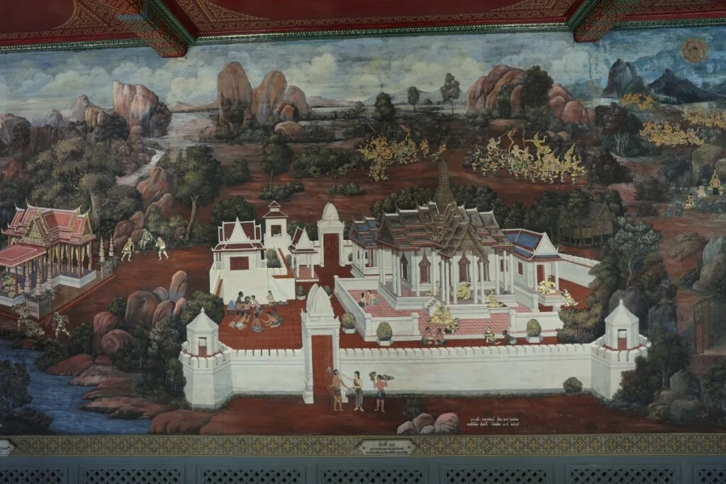 จิตรกรรมฝาผนังเรื่องรามเกียรติ์ ห้องที่ 60 ที่พระระเบียงวัดพระศรีรัตนศาสดาราม