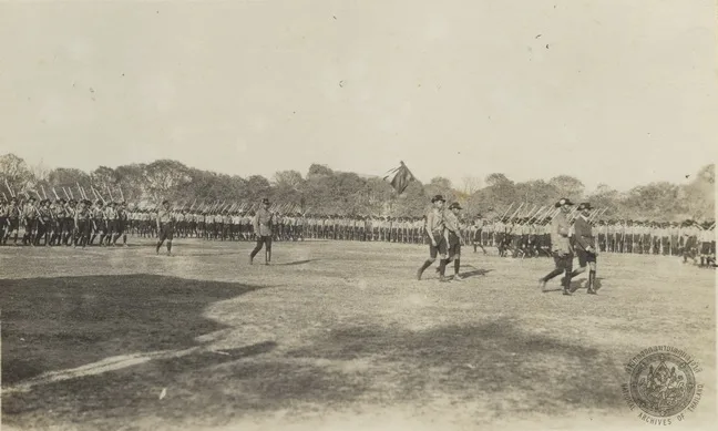 ภาพจดหมายเหตุ 4 มีนาคม พ.ศ. 2470 งานชุมนุมลูกเสือแห่งชาติ ณ ท้องสนามหลวง