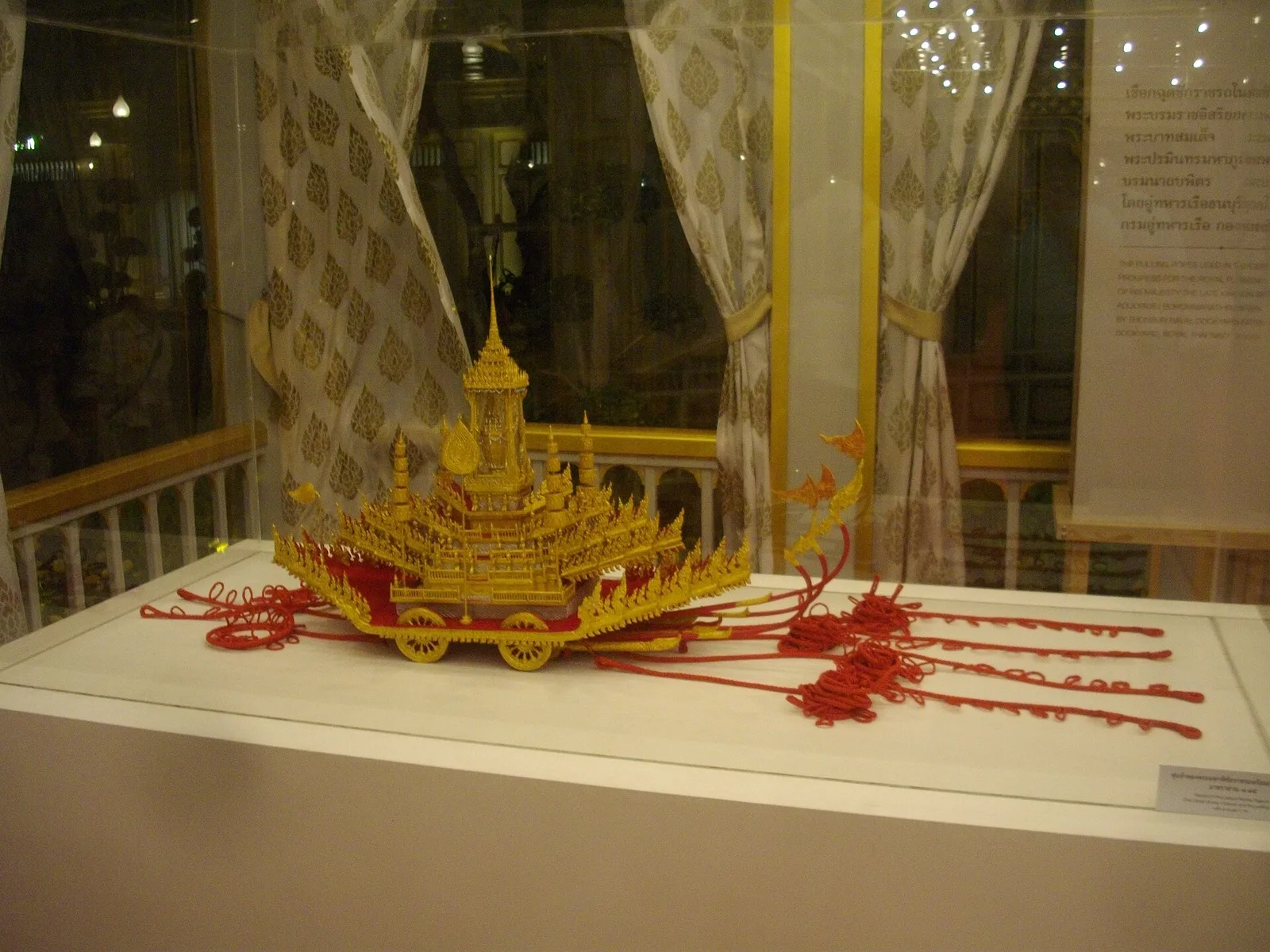 แบบจำลอง พระมหาพิชัยราชรถ ในนิทรรศการเมื่อเดือนพฤศจิกายน 2560