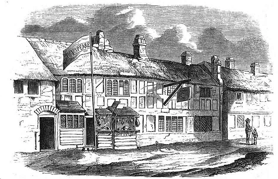 ภาพพิมพ์บ้านเกิดของเชกสเปียร์ในนิตยสาร Die Gartenlaube ปี 1853