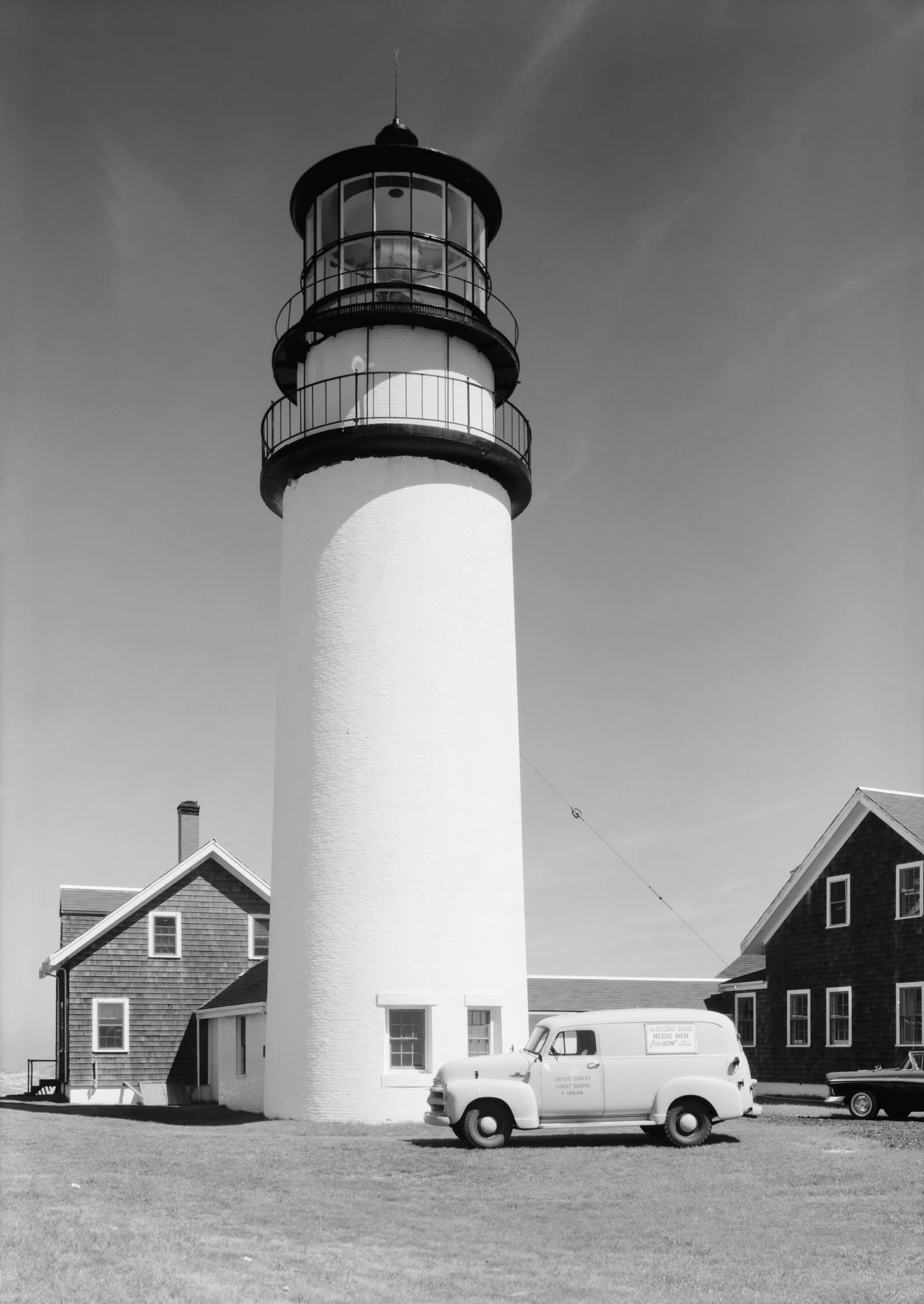 ภาพขาวดำประภาคาร Highland Light หรือ Cape Cod Lighthouse ในงานสำรวจ Historic American Buildings Survey วันที่ 4 สิงหาคม 1959