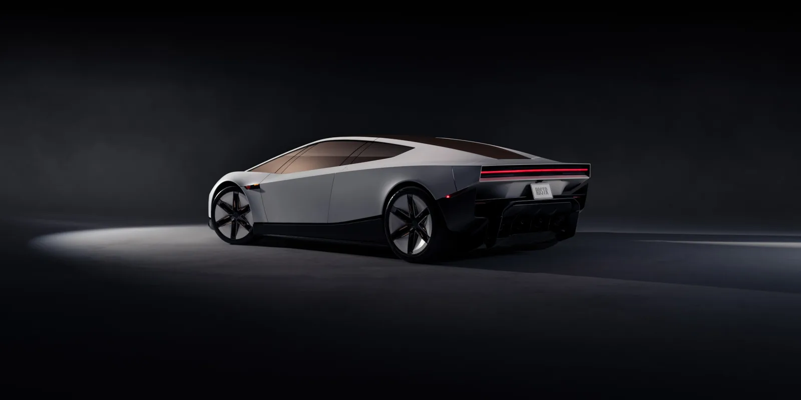 ด้านท้าย Tesla Roadster รุ่นใหม่ ไฟท้ายยาวเต็มความกว้างและดิฟฟิวเซอร์ใต้กันชน