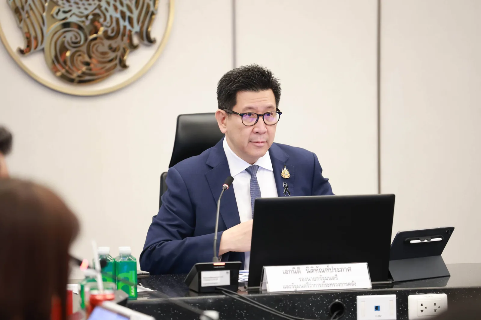นายเอกนิติ นิติทัณฑ์ประภาศ รองนายกรัฐมนตรีและรัฐมนตรีว่าการกระทรวงการคลัง ประธานบอร์ดดาต้าเซ็นเตอร์ ในการประชุมครั้งที่ 3/2569