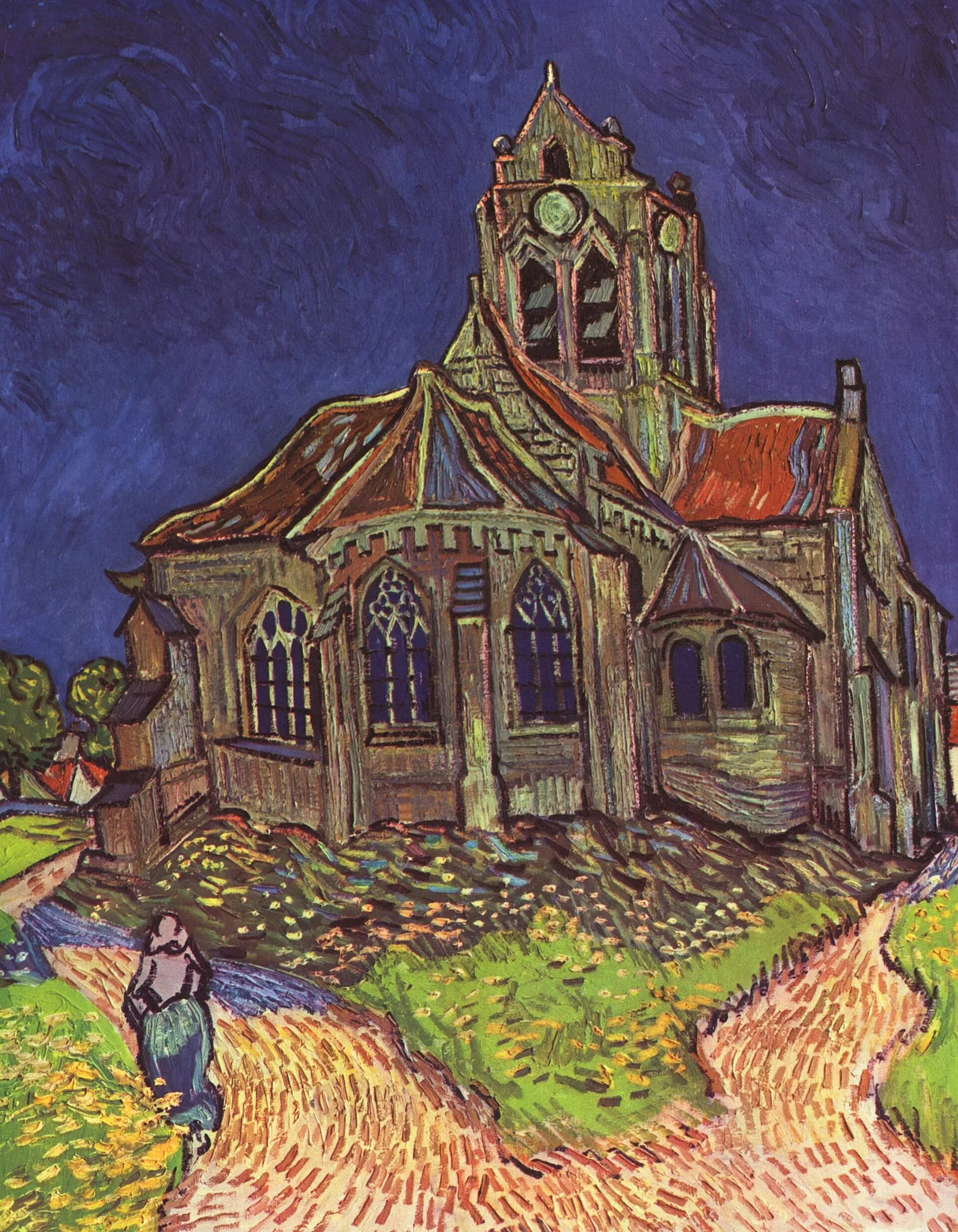 ภาพวาด The Church at Auvers ของ Vincent van Gogh เดือนมิถุนายน 1890